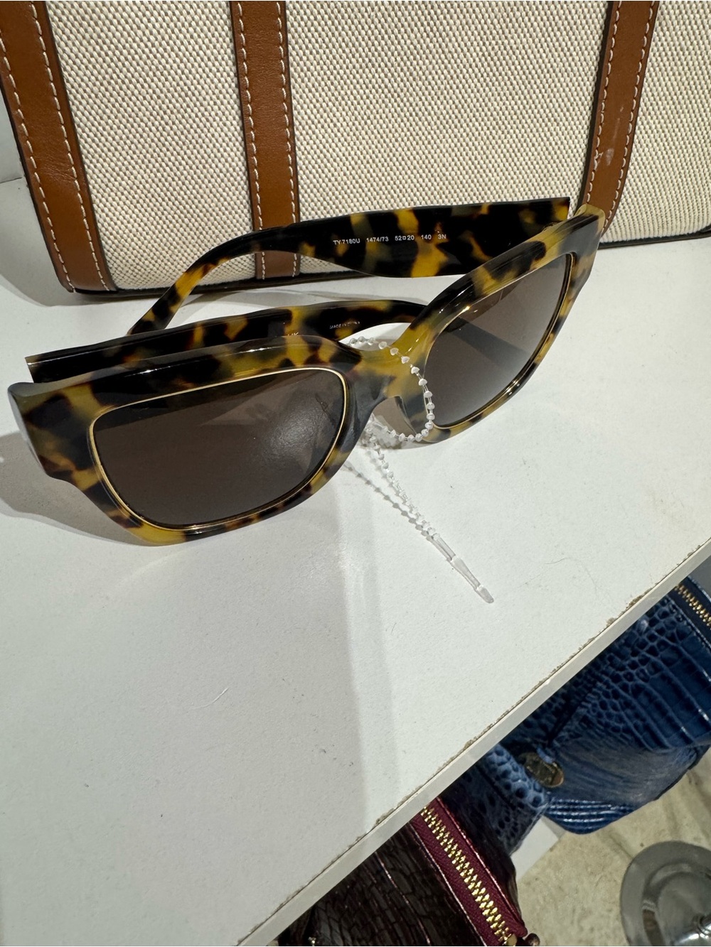 Tory Burch Tortoiseshell Cat-Eye Sunglasses with Brown Lenses